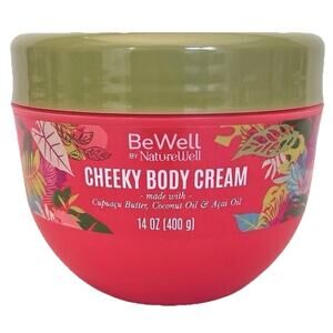 BeWell NatureWell CHEEKY BODY CREAM Cupuacu Coconut Acai Oil 14oz Firming Glow
